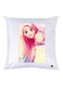 Cartoon Printed Throw Pillow White/Pink/Beige 30x30cm