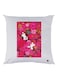 Flowers Printed Decorative Throw Pillow White/Pink/Green 30x30cm