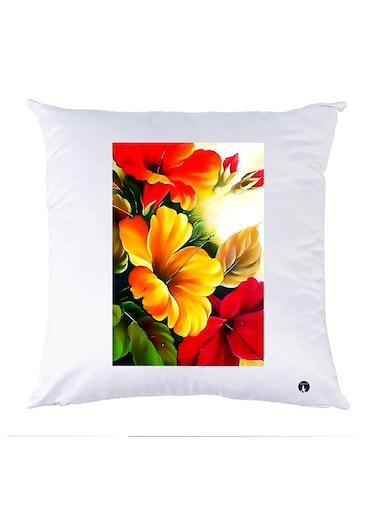 Printed Pillow Polyester White