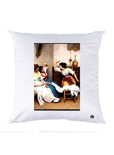 Printed Pillow polyester White 30x30cm