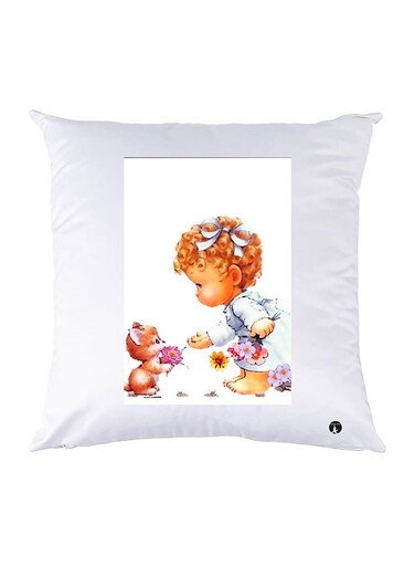 Printed Pillow polyester White 30x30cm
