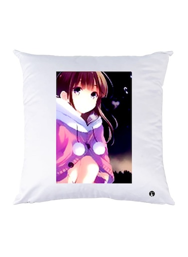Printed Pillow polyester White 30x30cm