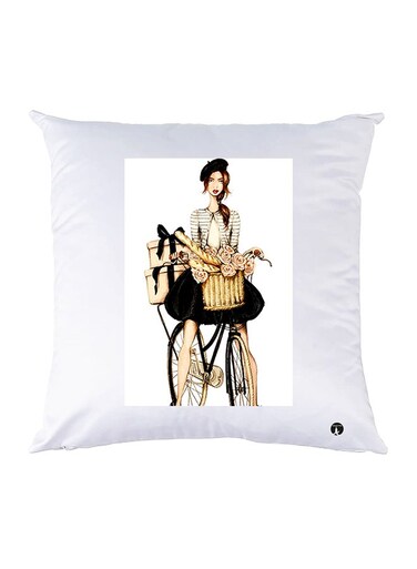 Printed Pillow Case polyester White 30x30cm