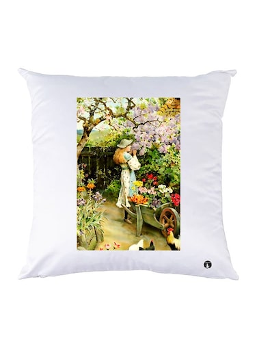 Printed Pillow polyester White 30x30cm