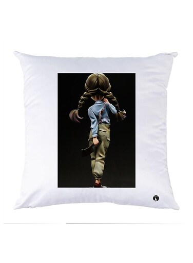Printed Pillow Case polyester White 30x30cm