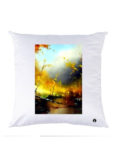 Printed Pillow Case polyester White 30x30cm
