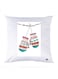 Printed Pillow Polyester White 30x30cm