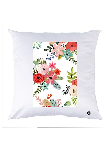 Printed Pillow Case polyester White 30x30cm