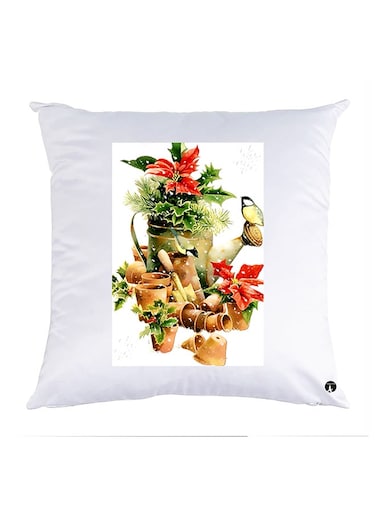 Printed Pillow polyester White 30x30cm