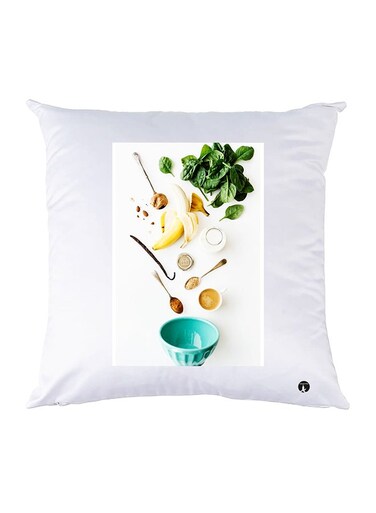 Printed Pillow Case polyester White 30x30cm