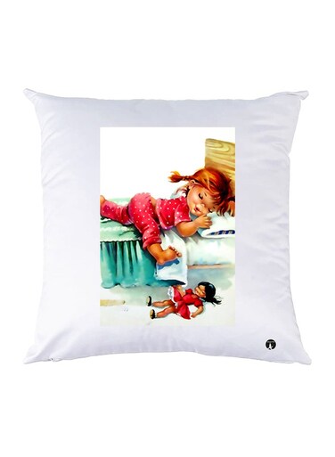 Printed Pillow Case polyester White 30x30cm