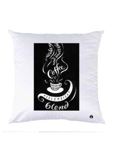 Printed Pillow Case polyester White 30x30cm