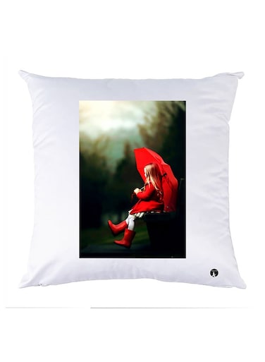 Printed Pillow Polyester White 30x30cm