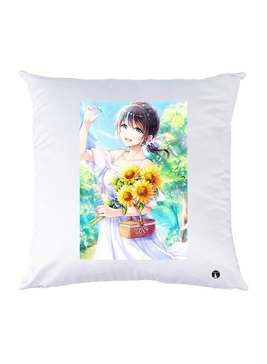 Printed Pillow Case polyester White 30x30cm