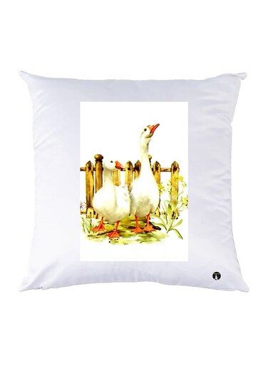 Printed Pillow polyester White 30x30cm