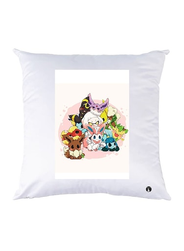 Printed Pillow Case polyester White 30x30cm