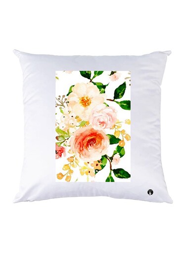 Printed Pillow polyester White 30x30cm