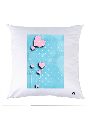 Printed Pillow polyester White 30x30cm