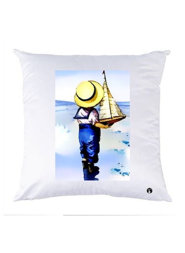 Printed Pillow Case polyester White 30x30cm