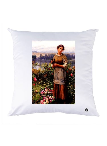 Printed Pillow polyester White 30x30cm