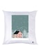 House Printed Throw Pillow White/Grey/Pink 30x30cm