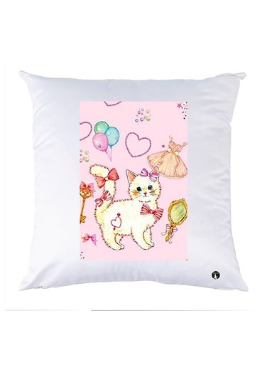 Printed Pillow polyester White 30x30cm