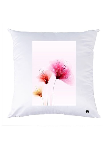 Printed Pillow Polyester White 30x30cm