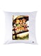 Printed Pillow Polyester White 30x30cm