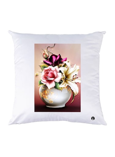 Printed Pillow polyester White 30x30cm