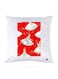 Printed Pillow polyester White/Red 30x30cm