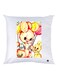 Cartoon Printed Throw Pillow White/Brown/Yellow 30x30cm