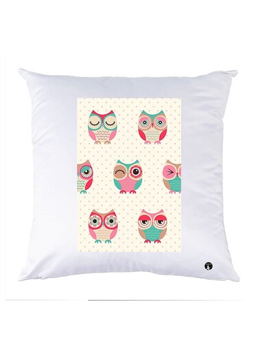 Printed Pillow Case polyester White 30x30cm