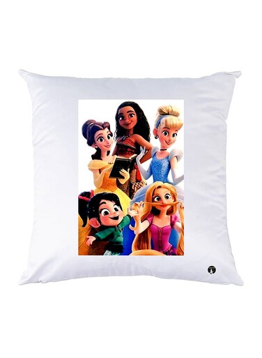Printed Pillow Case Polyester White 30x30cm