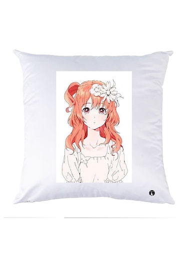 Printed Pillow Case polyester White 30x30cm