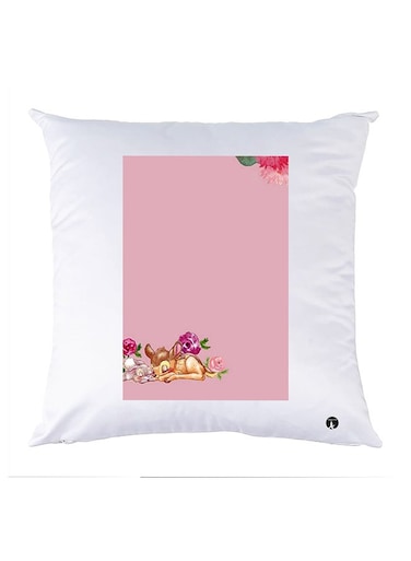 Printed Pillow Polyester White 30x30cm