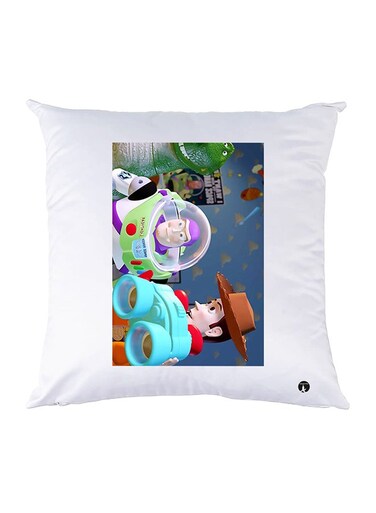 Printed Pillow Case Polyester White 30x30cm