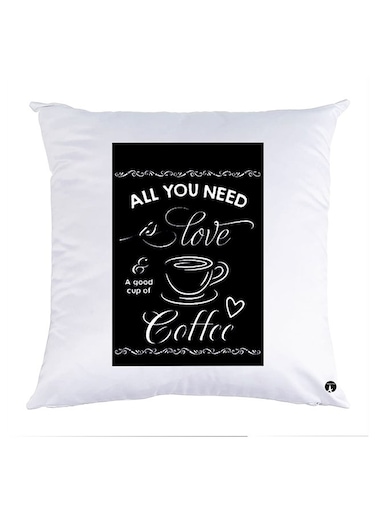 Printed Pillow Case polyester White 30x30cm