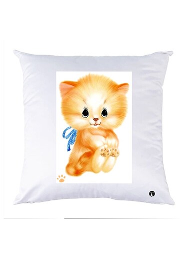Printed Pillow polyester White 30x30cm