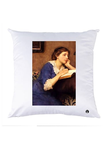 Printed Pillow polyester White 30x30cm