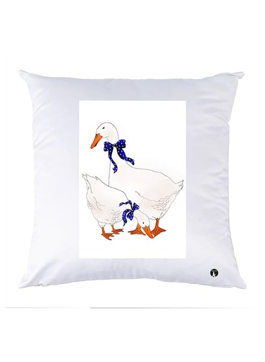 Printed Pillow Case polyester White 30x30cm