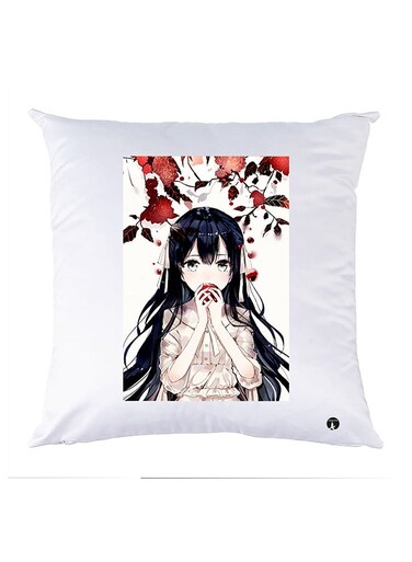 Printed Pillow Case polyester White 30x30cm