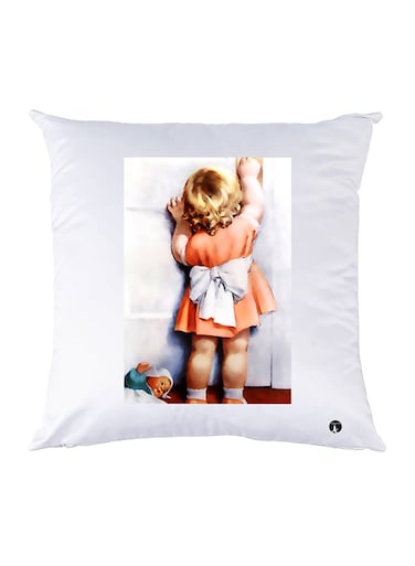 Printed Pillow Polyester White