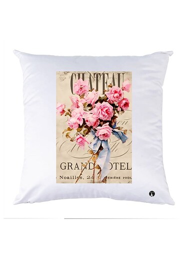 Printed Pillow polyester White 30x30cm