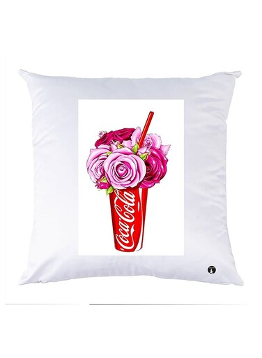 Printed Pillow polyester White 30x30cm