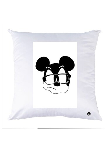 Printed Pillow polyester White/Black 30x30cm
