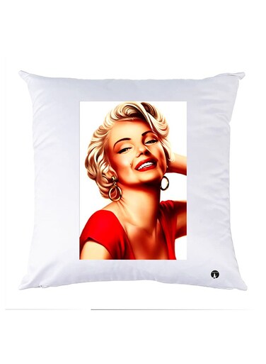 Printed Pillow Case polyester White 30x30cm