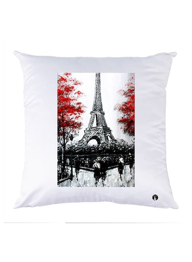 Printed Pillow polyester White 30x30cm