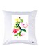 Floral Printed Throw Pillow White/Yellow/Pink 30x30cm