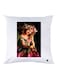 Girl Printed Throw Pillow Polyester White/Pink/Green 30x30cm