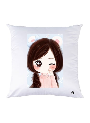 Printed Pillow polyester White 30x30cm